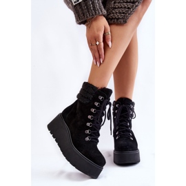 Botas de camurça femininas pretas Meniko preto 1