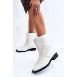 PA1 Botas sem cadarço femininas brancas Calan branco 2