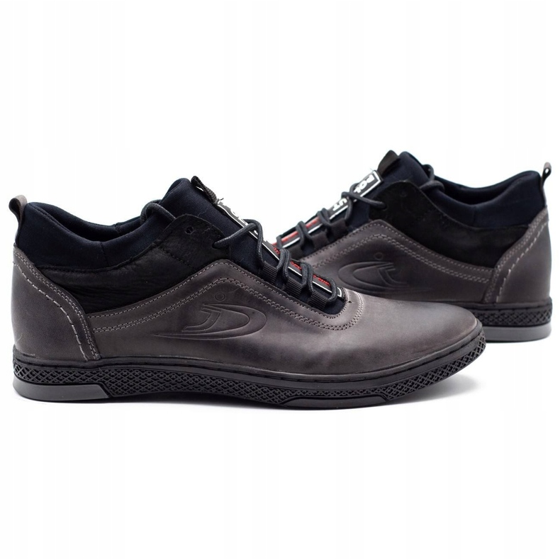 Polbut Botas de inverno masculinas K27F, cinza preto 3