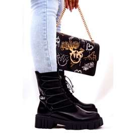 Botas femininas com meia Basido Basido preto 5