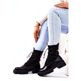 Botas femininas com meia Basido Basido preto 6