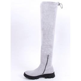 BM Botas femininas cano alto Adlon cinza 1