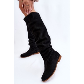 Botas de camurça feminina Maciejka 05790-01 preta preto 2
