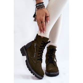 Botas isoladas em camurça Laura Messi 2508 Verde 1