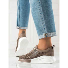 ARTIKER Tênis de Couro Leve castanho 1