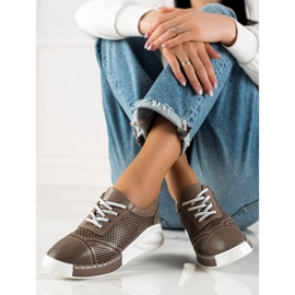 ARTIKER Tênis de Couro Leve castanho 2