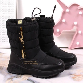Botas de neve isoladas com lã de ovelha Miss Jr EVE391 preto 2