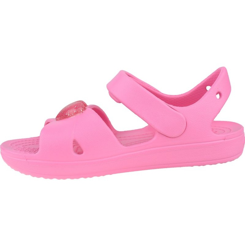 Sandália Crocs Classic Cross-Strap K 206245-669 preto rosa 1