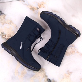 Botas de neve impermeáveis ​​de mulher, azul marinho DK 2