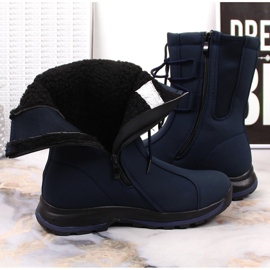 Botas de neve impermeáveis ​​de mulher, azul marinho DK 1