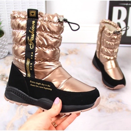 Evento Botas de neve isoladas com lã de carneiro dourada Miss dourado 1