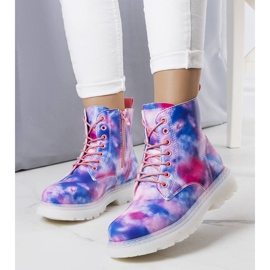 Botas isoladas coloridas da Amarel azul 1