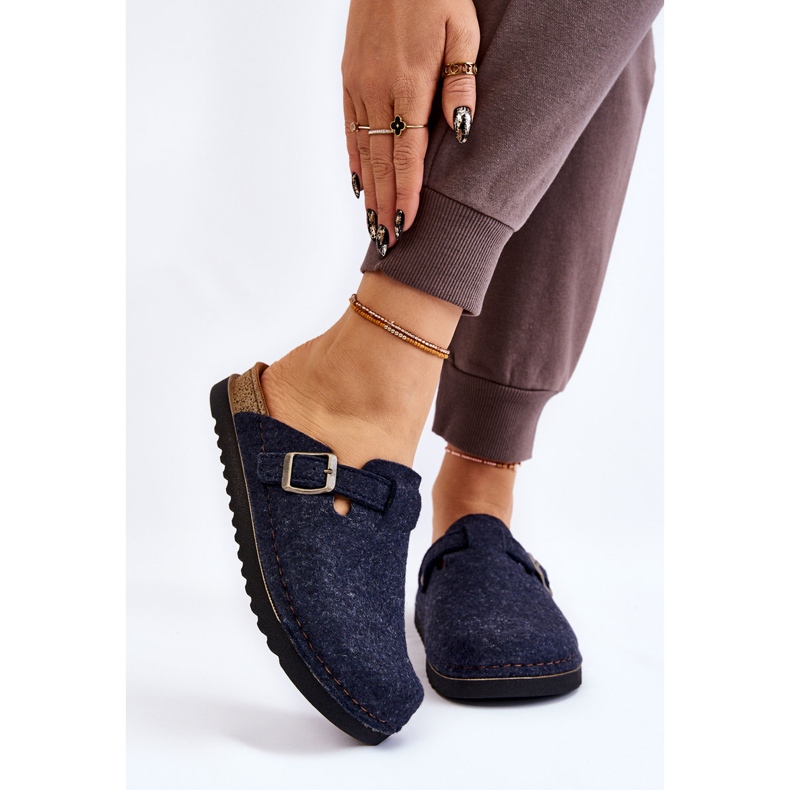 Chinelos preventivos femininos Inblu DJ-07-041 azul marinho 1