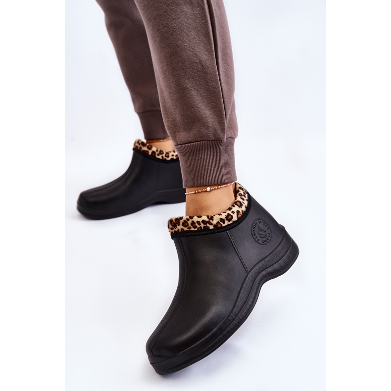 PM2 Botas de chuva sem cadarço femininas pretas Izera preto 2