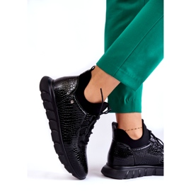 Vinceza Tênis femininos leves sem salto preto Soroco 4