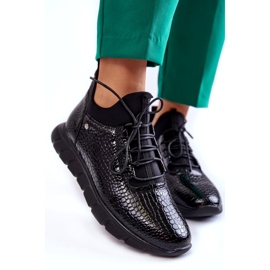 Vinceza Tênis femininos leves sem salto preto Soroco 3