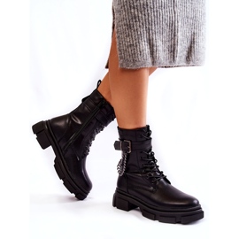 Botas Quentes de Couro Botas Big Star KK274486 Preto 3