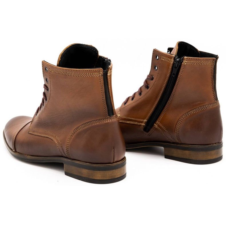 Olivier Botas Chelsea de couro para homem 287D Św castanho marrom 3
