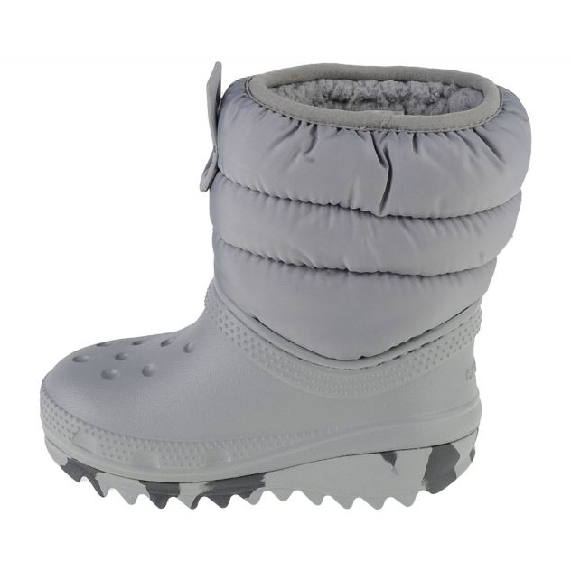 Bota Crocs Classic Neo Puff Infantil 207683-007 cinza 1