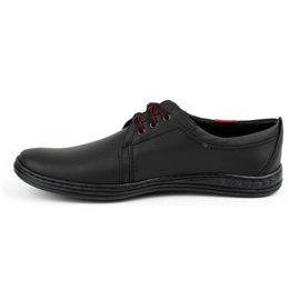 Polbut Sapatos casuais de homem em pele com atacadores 343H preto 1