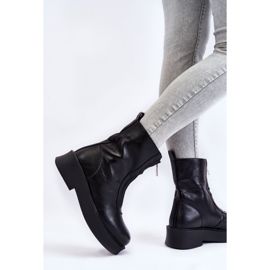 BM Botas Femininas com Zíper On The Platform Preto Laretto 2