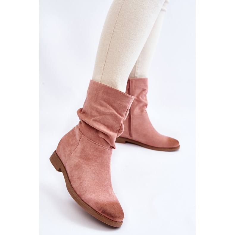 PG1 Botas femininas de camurça rosa Venis 2