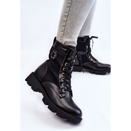 PG1 Botas femininas Trapper com cadarço e aquecimento preto Nomi 2