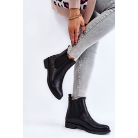 PG1 Botas pretas de couro Astate Jodhpur preto 2