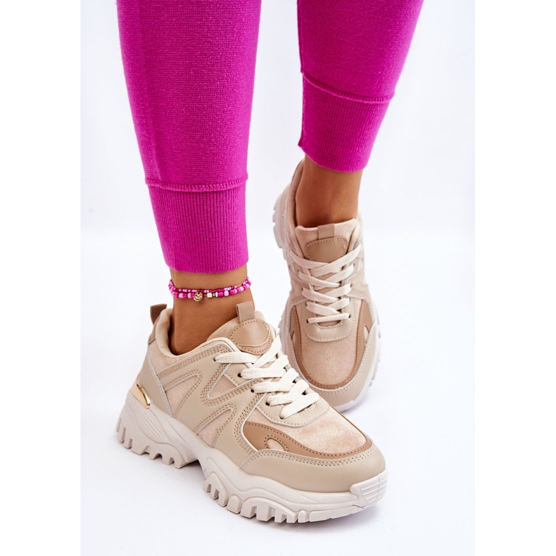 PG1 Sapatos esportivos clássicos em plataforma Bowie bege 2