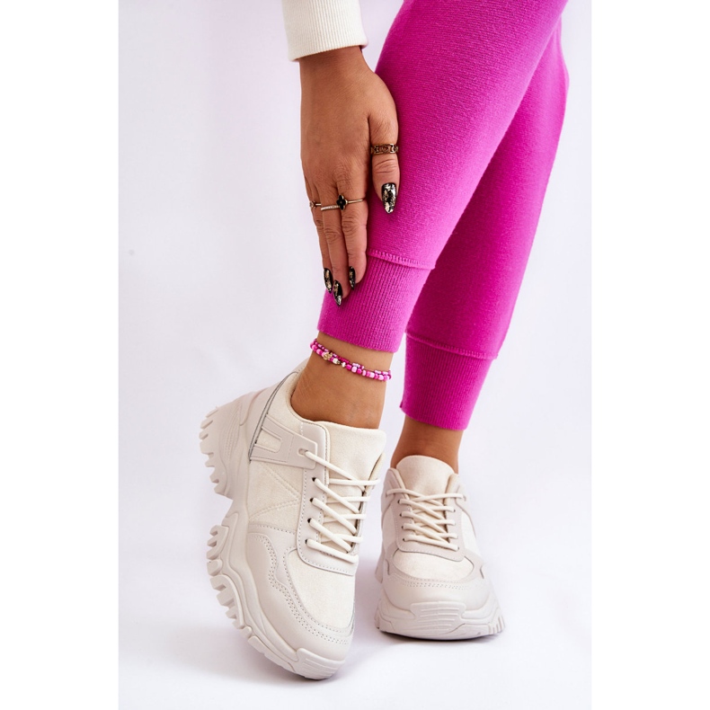 PG1 Sapatos esportivos da moda tênis creme Frezio bege 1