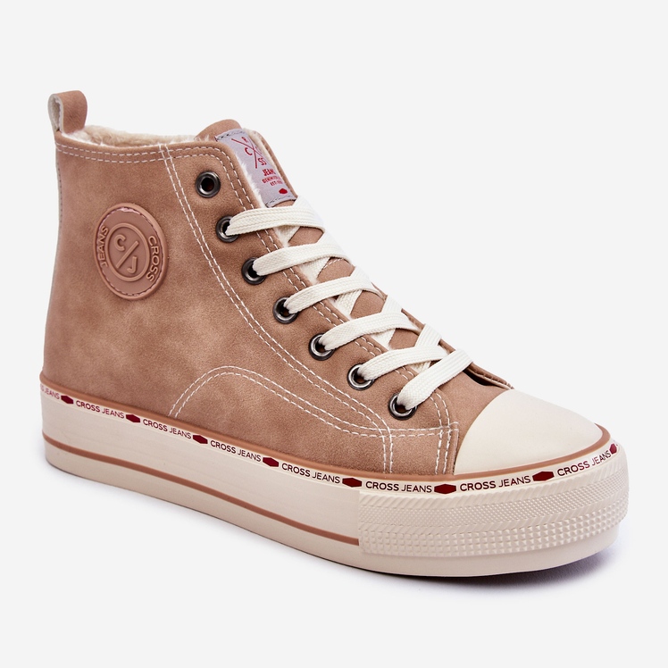 Cross Jeans Tênis feminino de cintura alta KK2R4045C bege 1