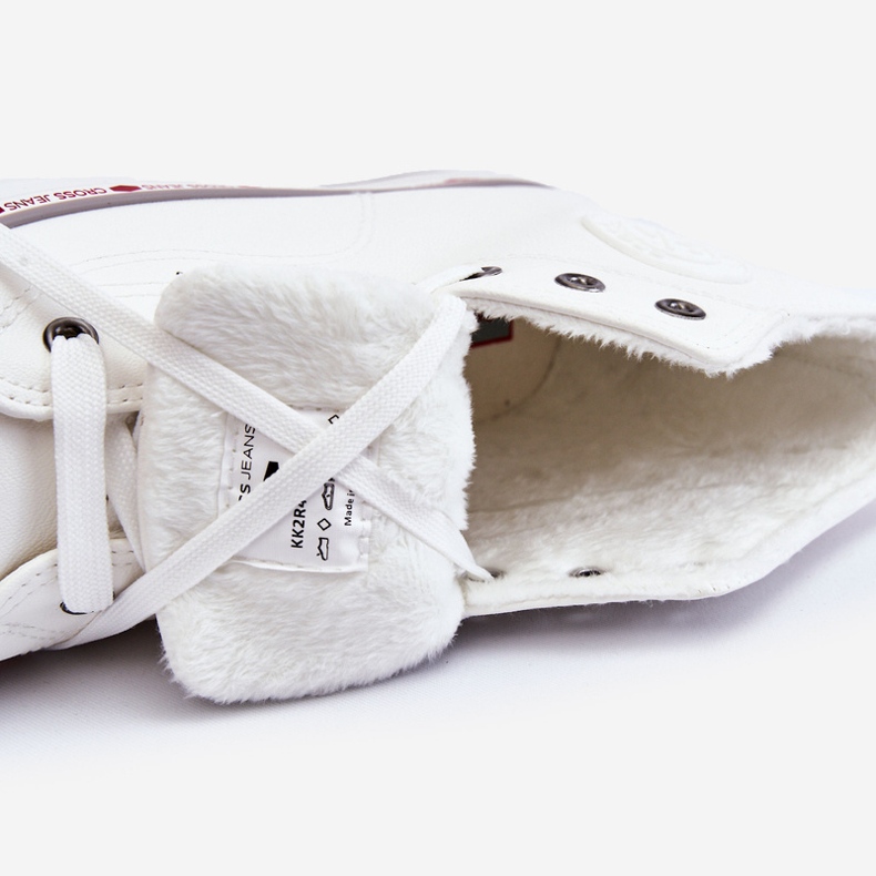 Cross Jeans Sapatilhas femininas altas cruzadas jeans KK2R4044C branco 1