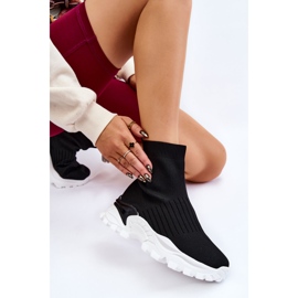 BM Sapatos esportivos femininos de meia alta pretos Jovie 6