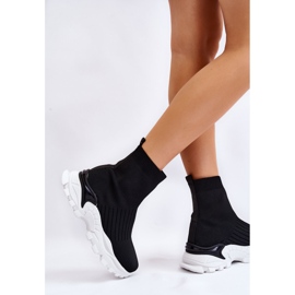 BM Sapatos esportivos femininos de meia alta pretos Jovie 2