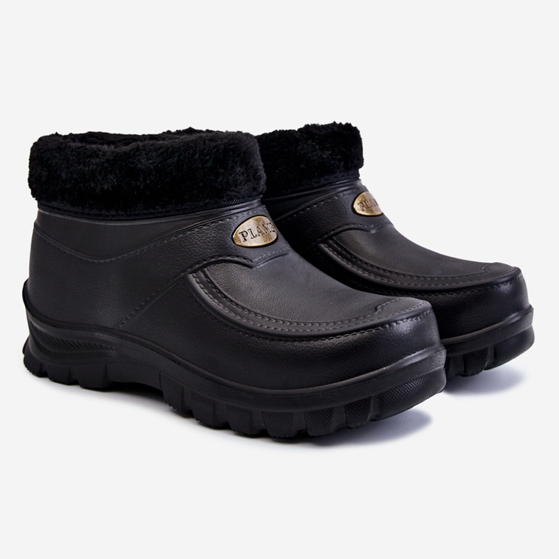PM2 Botas de chuva de espuma isoladas masculinas pretas Tanyo preto 2