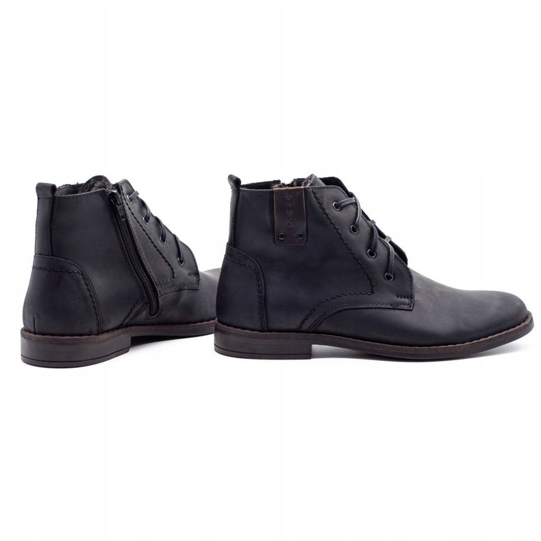 Polbut Botas de inverno masculinas negras c20 preto 2