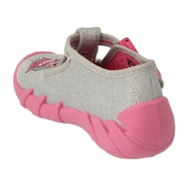 Calçado infantil Befado veloz 110N454 rosa prata 3
