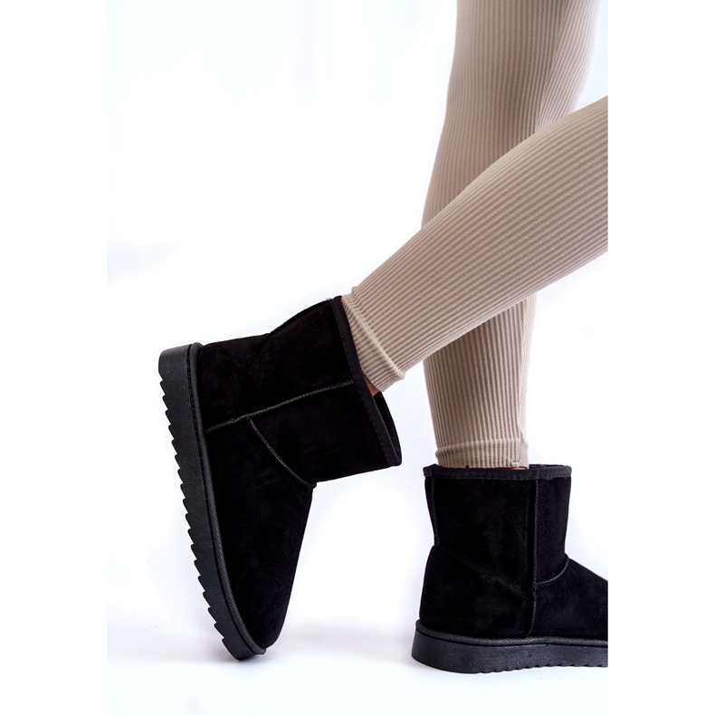 Botas de neve preta isoladas femininas preto 3