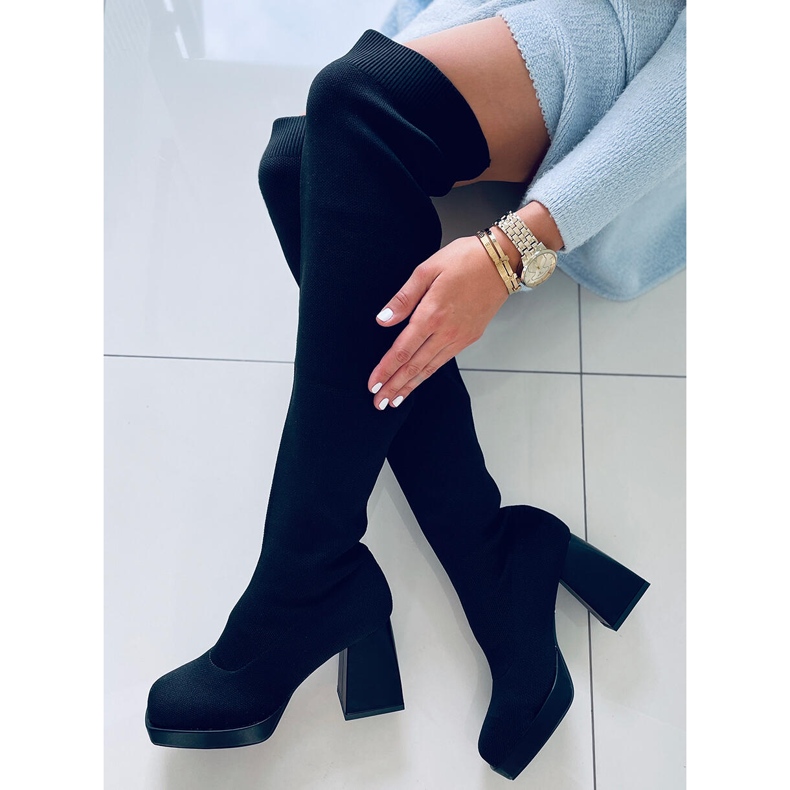 PA1 Bota de salto alto Hilary Black. preto 1