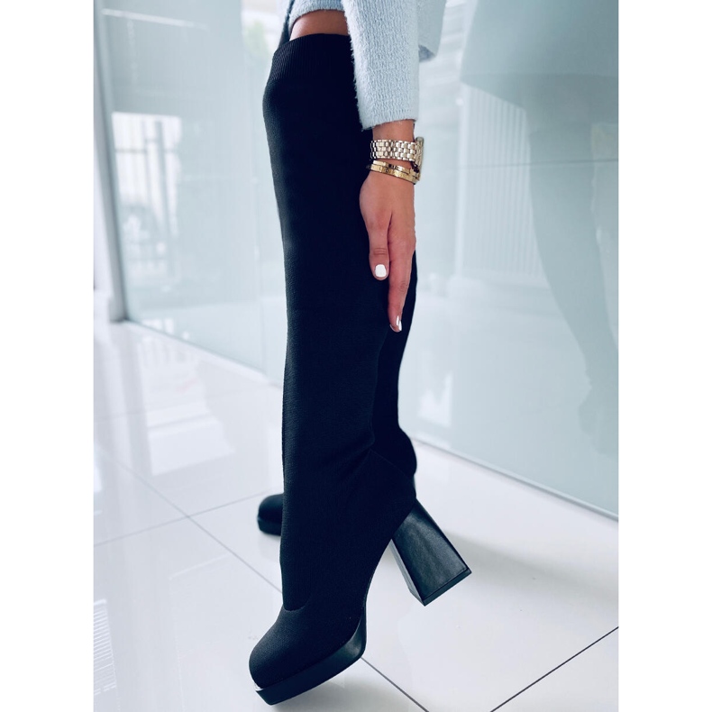 PA1 Bota de salto alto Hilary Black. preto 2