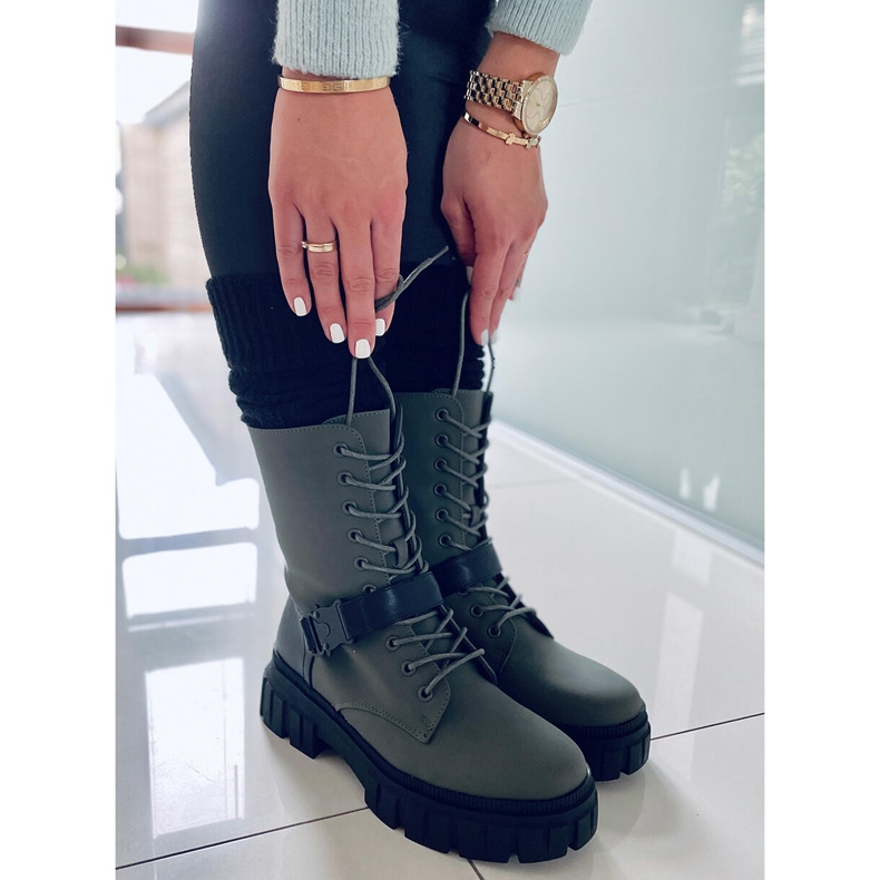 BM Botas rasas com cadarço Kieran Green verde 1