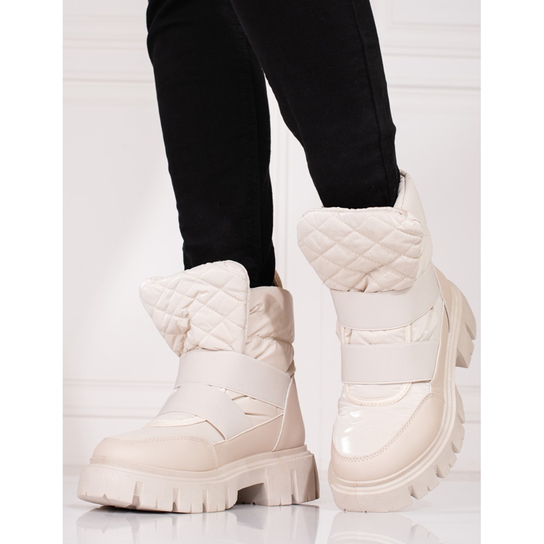 Botas de neve de mulher Shelovet bege 1