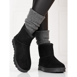 Botas de neve Shelovet de mulher negra preto 1