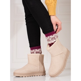 Botas de neve de mulher Shelovet bege 1