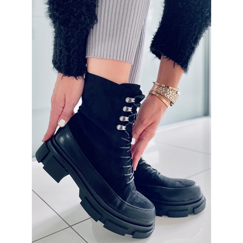BM Botas Kinney Black com cadarço preto 1 BM Botas Kinney Black com cadarço preto 1