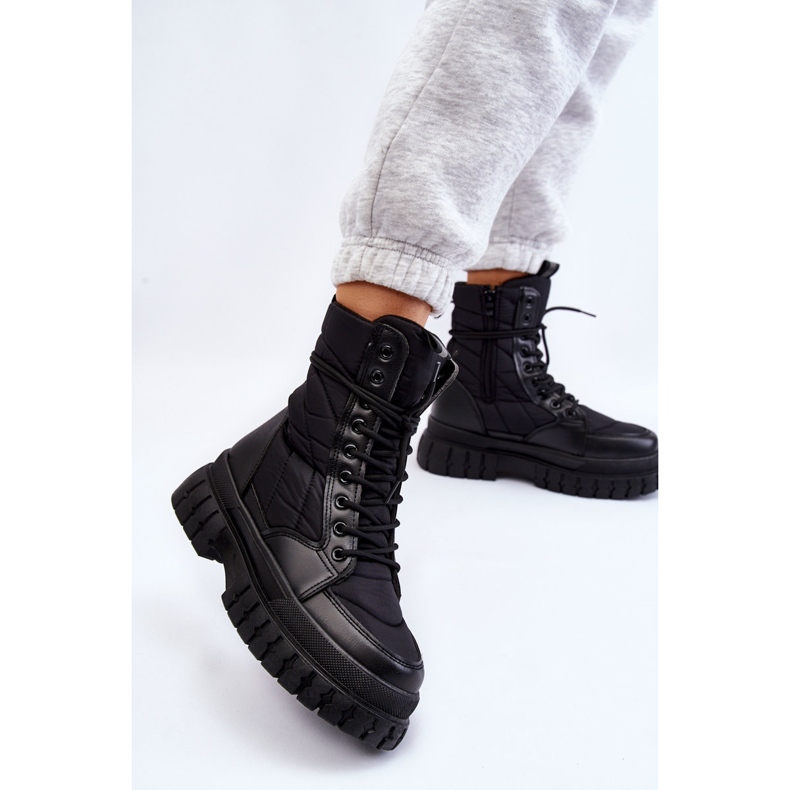 PA1 Botas femininas com amarração preta Ariadna preto 2 PA1 Botas femininas com amarração preta Ariadna preto 2