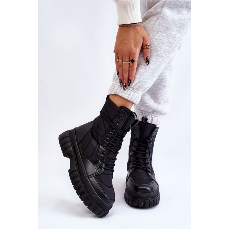 PA1 Botas femininas com amarração preta Ariadna preto 1 PA1 Botas femininas com amarração preta Ariadna preto 1