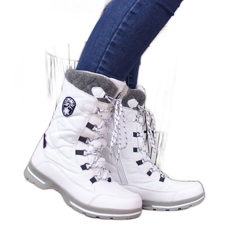 Botas de neve impermeáveis ​​American Club W AM516B branco 2