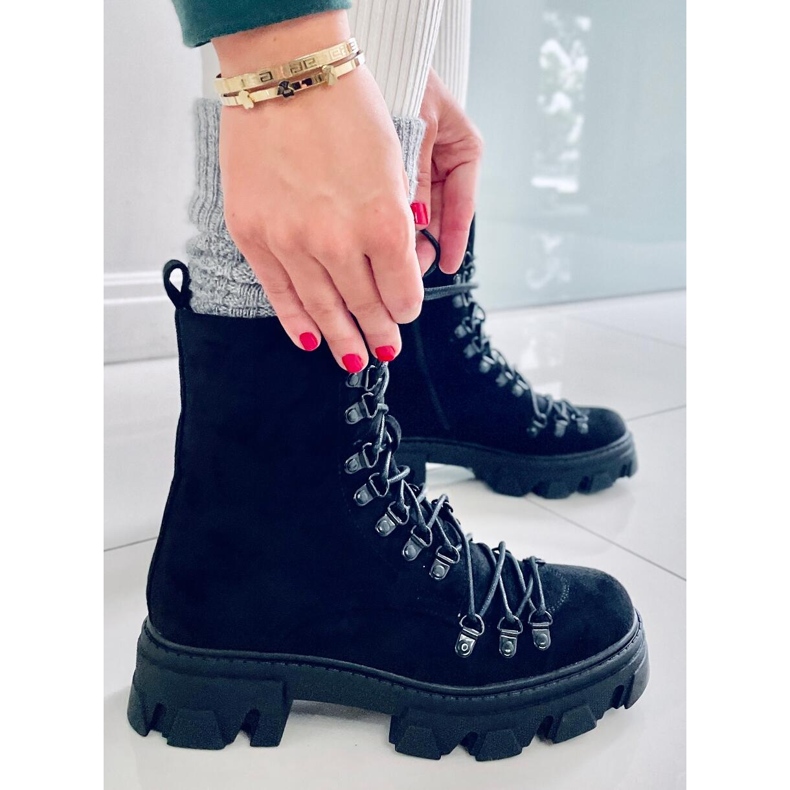 BM Bota trabalhadora preta Conor com cadarço preto 1