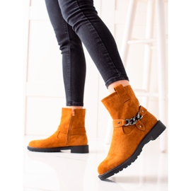 Weide Trabalhadores de camurça clássicos laranja 1